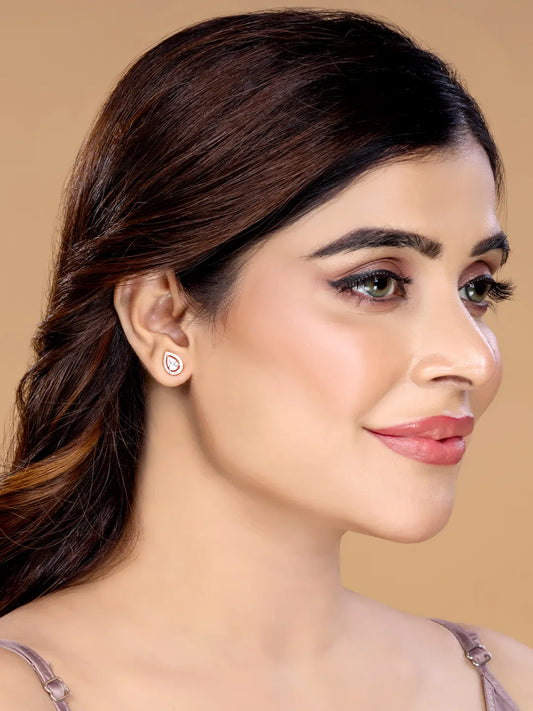 Dazzling Halo Pear Cut Earrings