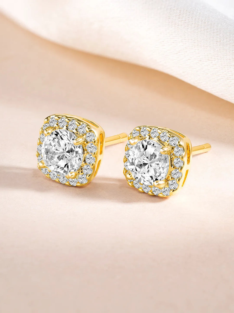 Timeless Regal Rays Stud Earrings - Gold