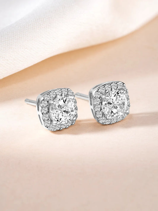 Timeless Regal Rays Stud Earrings - Silver