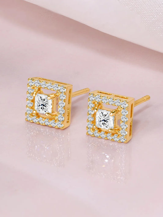 Timeless Regal Rays Stud Earrings - Gold