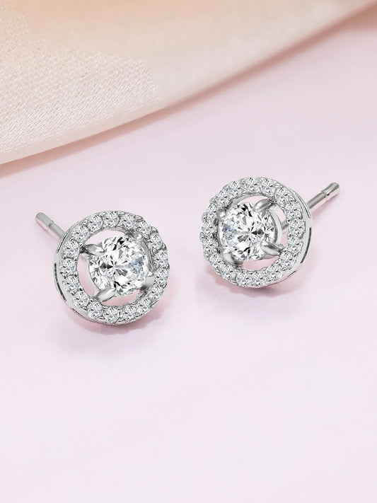 Gleaming Grace CZ Studs Earrings