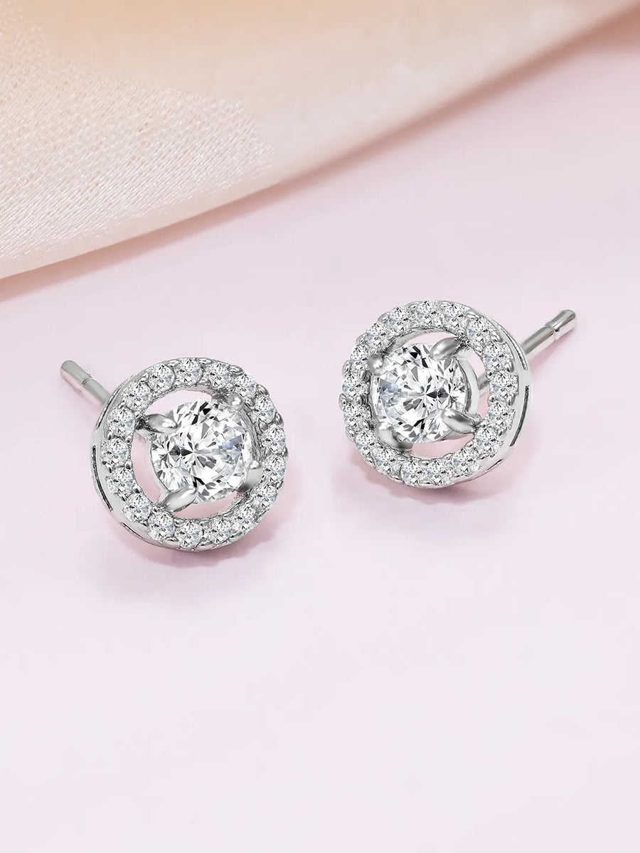 Gleaming Grace CZ Studs Earrings