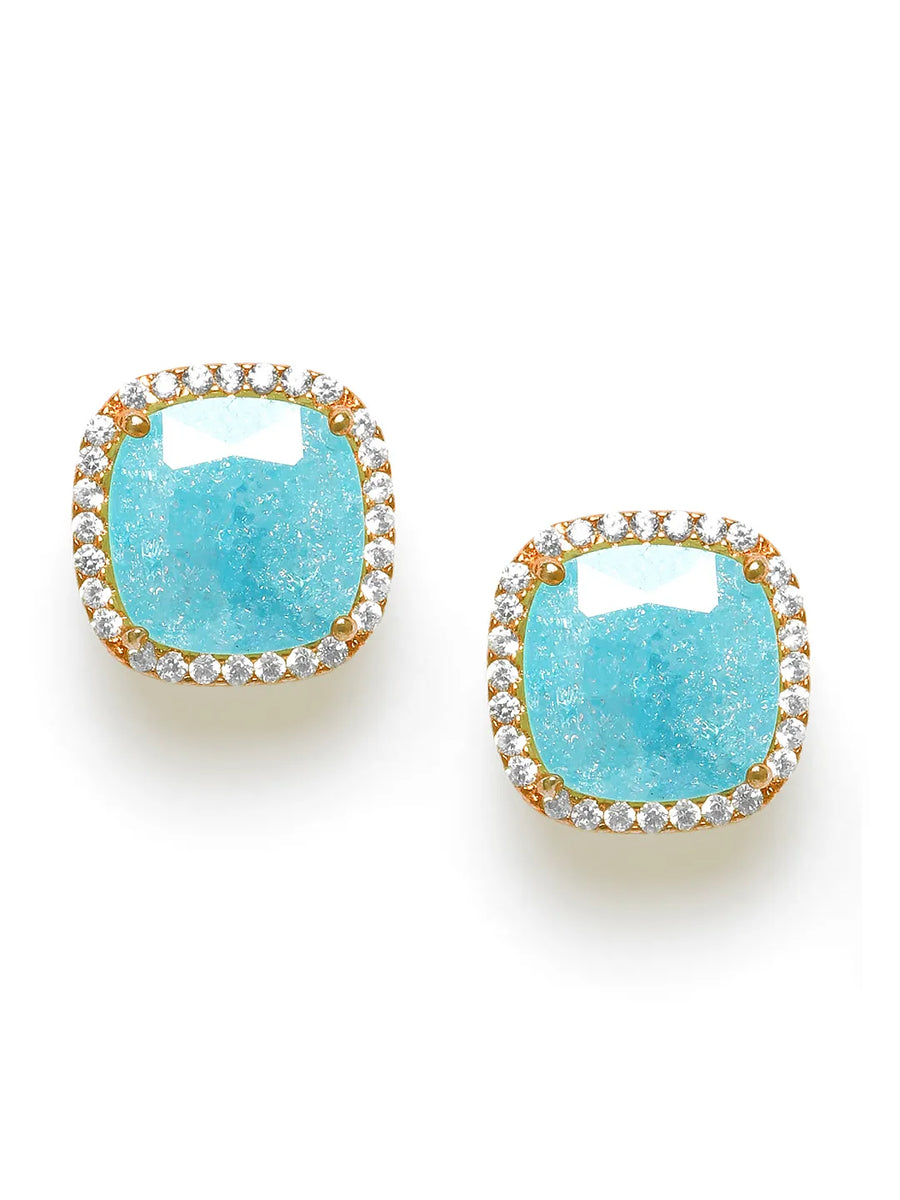 Graceful CZ & Crystal Stud Earrings