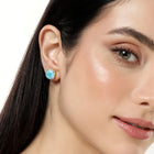 Graceful CZ & Crystal Stud Earrings
