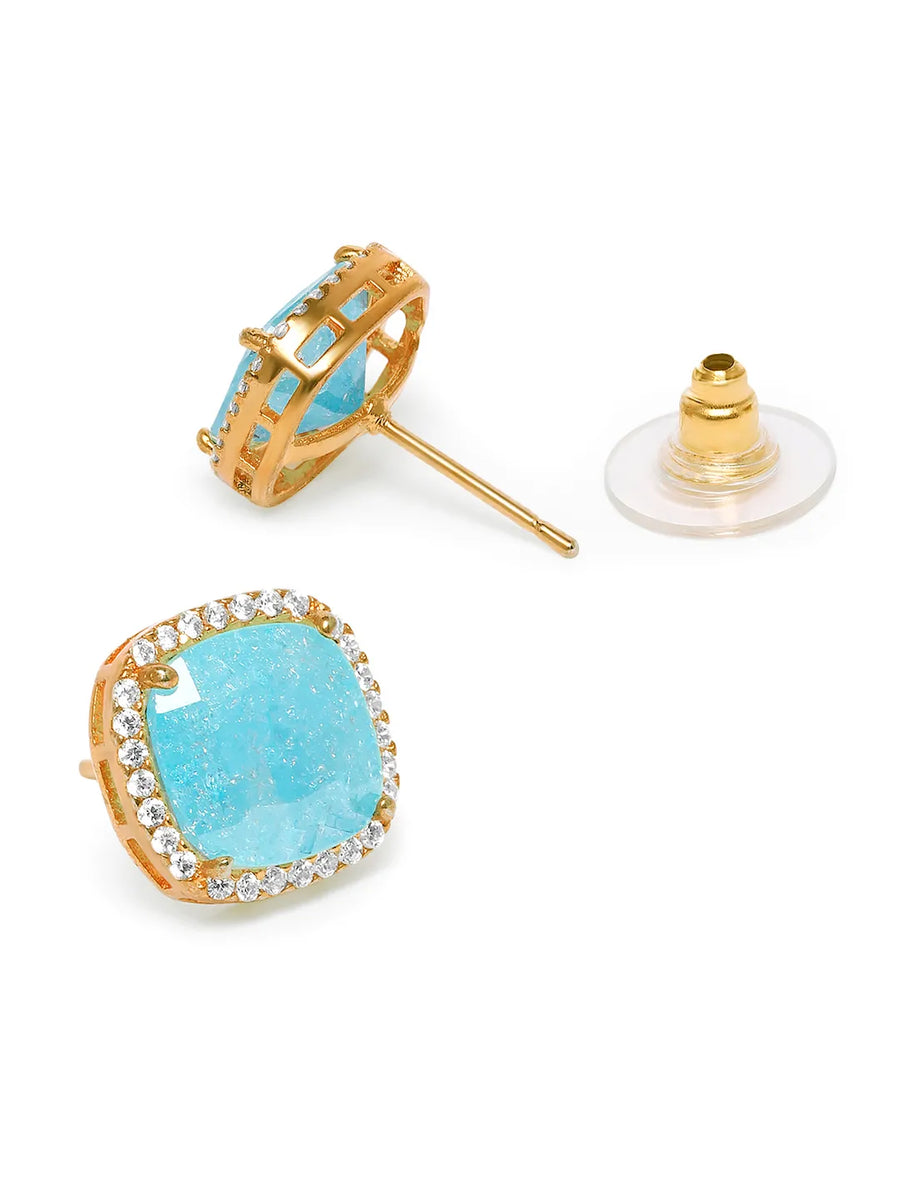 Graceful CZ & Crystal Stud Earrings