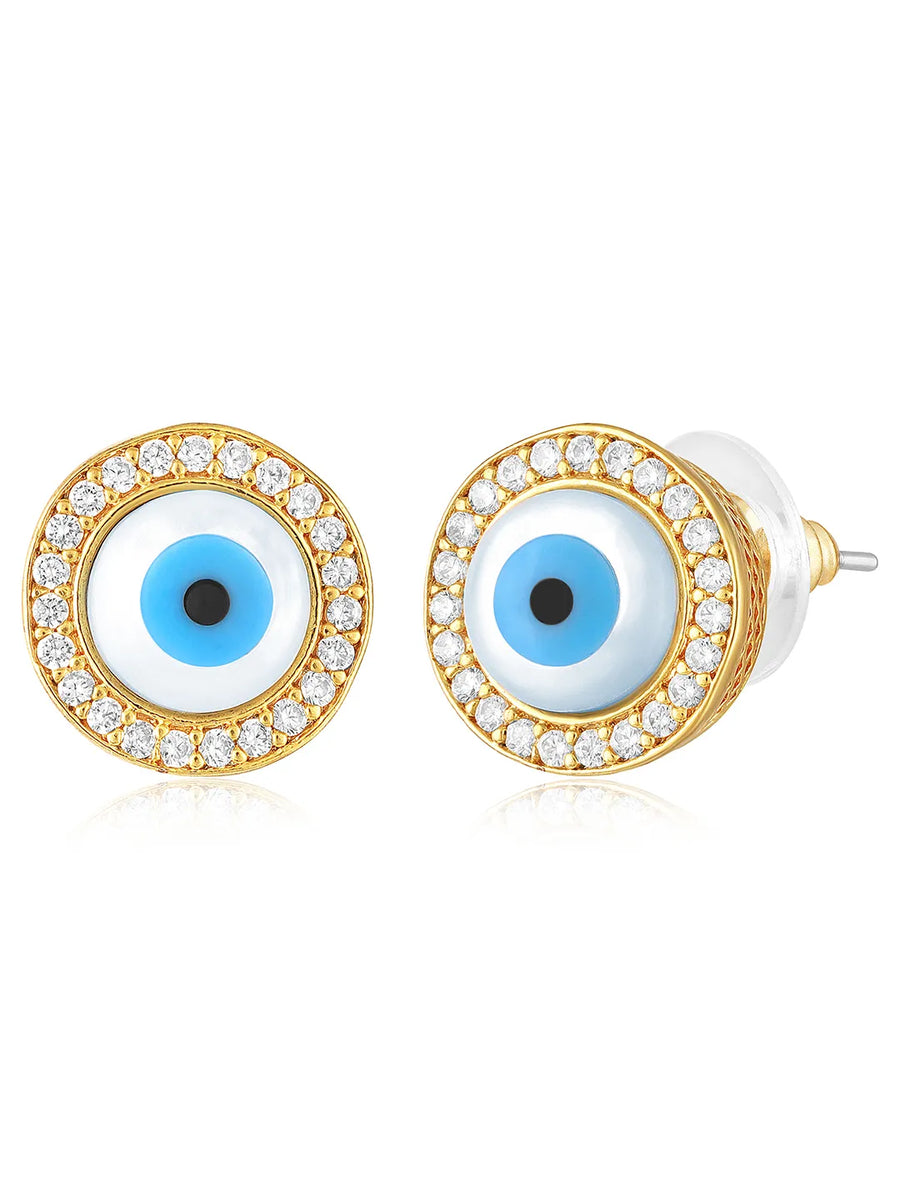 Eye Stud Earrings | Chic & Symbolic Everyday Styles – Peora

