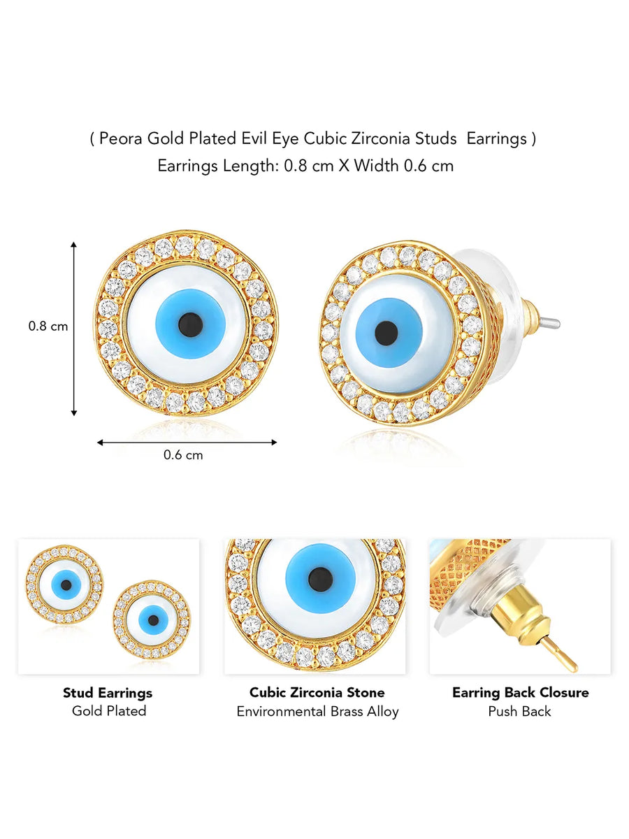 Eye Stud Earrings | Chic & Symbolic Everyday Styles – Peora

