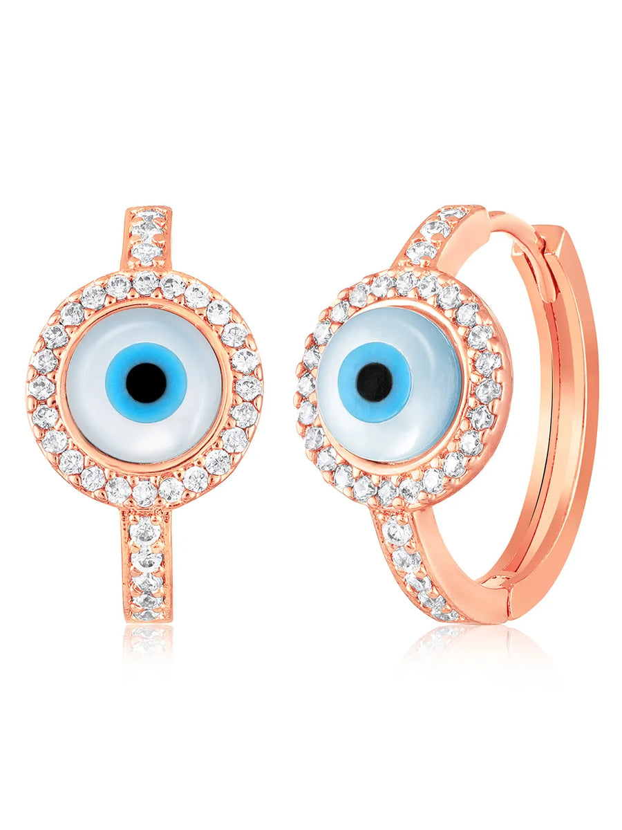 Evil Eye Hoop Earrings – Stylish & Protective Designs | Peora