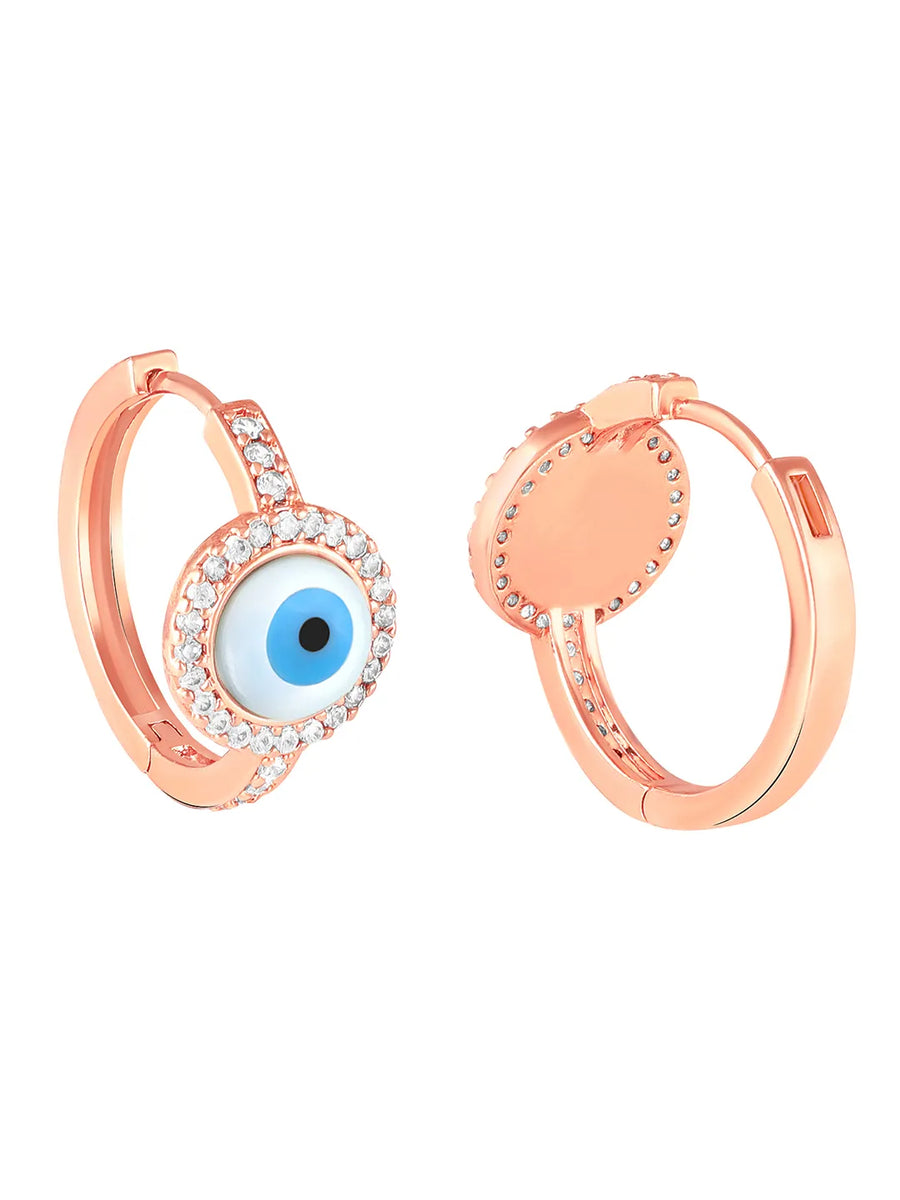 Evil Eye Hoop Earrings – Stylish & Protective Designs | Peora