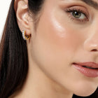 Flawless Shine CZ Studded Hoop Earrings