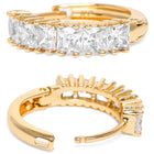 Flawless Shine CZ Studded Hoop Earrings