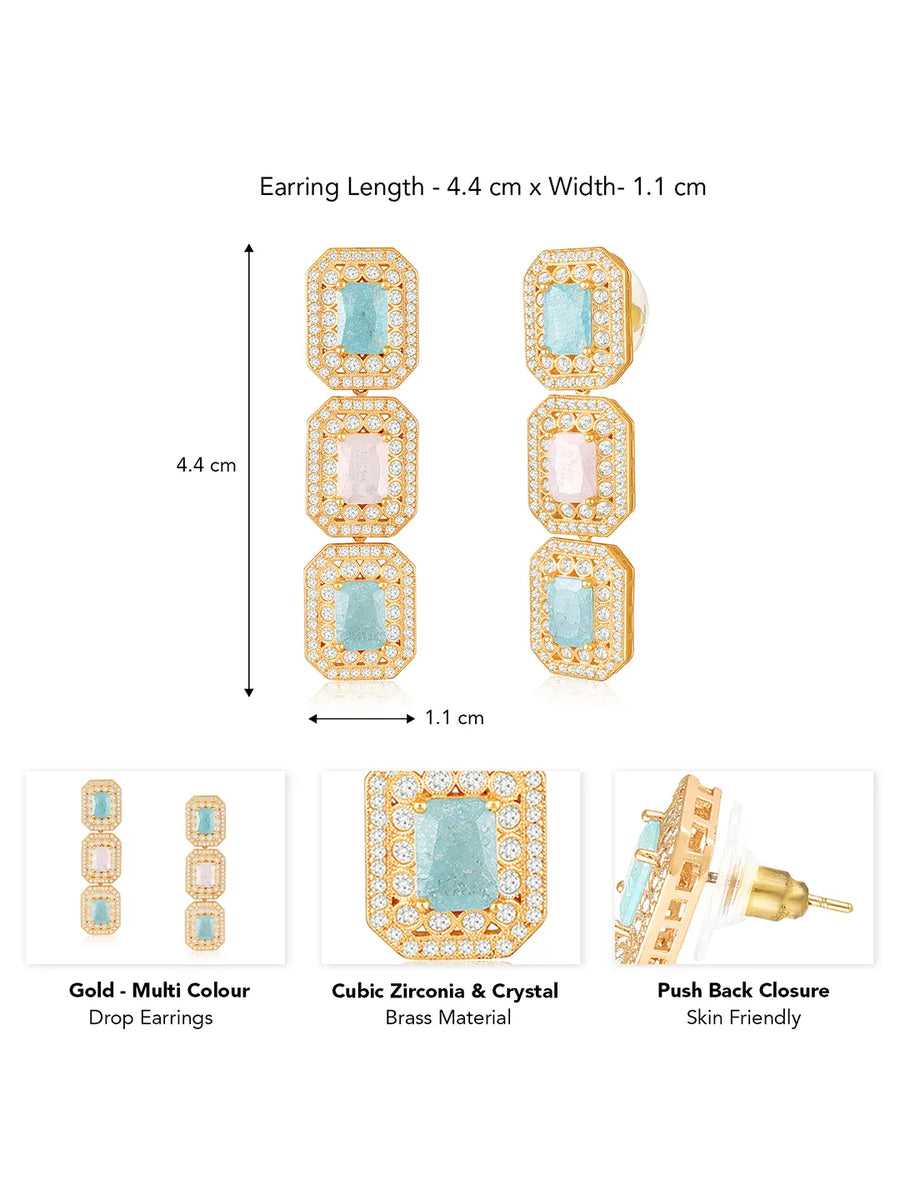 Crystal Drops – Elegant & Sparkling Earrings | Peora
