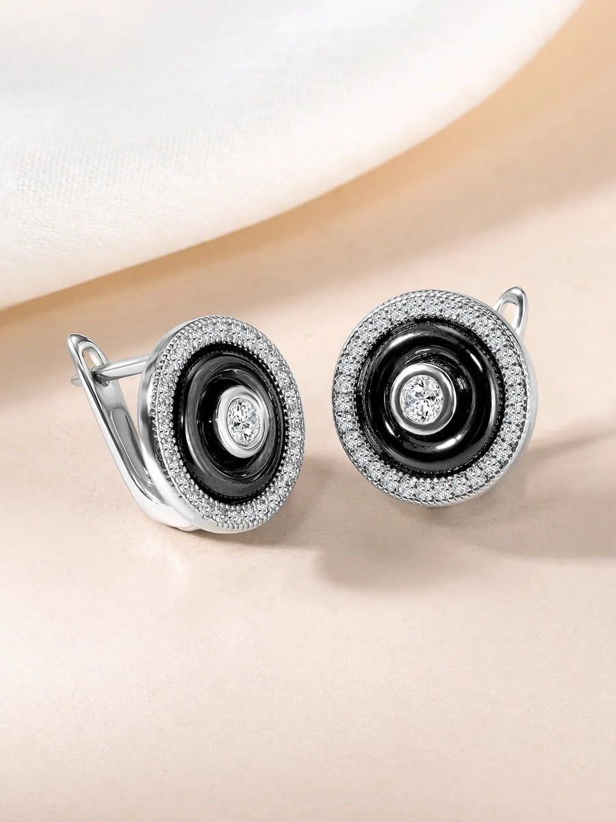 Flawless CZ Round Stud Earrings