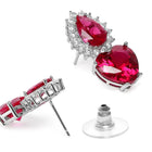 Gleaming CZ & Crystal Studded Earrings