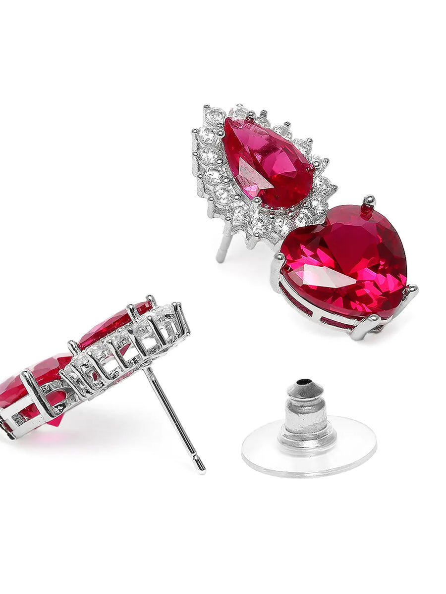 Gleaming CZ & Crystal Studded Earrings