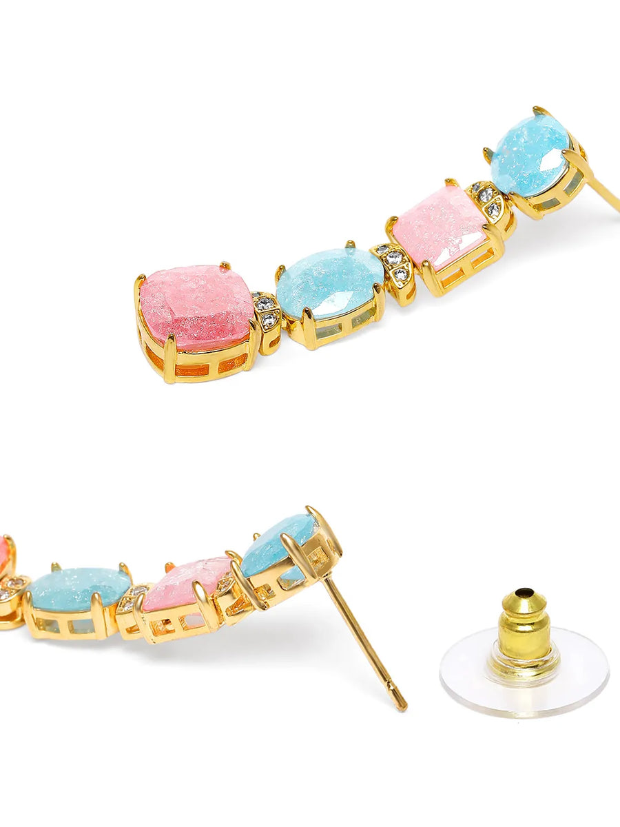 Shimmering Crystal Drop Earrings