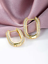 Elegant CZ Rose Gold Hoops