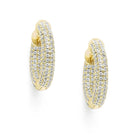 Sparkling CZ Studded Hoop Earrings
