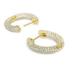 Sparkling CZ Studded Hoop Earrings