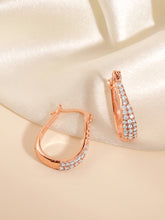 Elegant CZ Studded Hoop Earrings