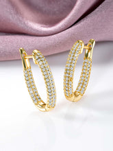 Radiant Rose Gold CZ Hoops