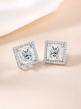 Stylish Square Cut CZ Stud Earrings