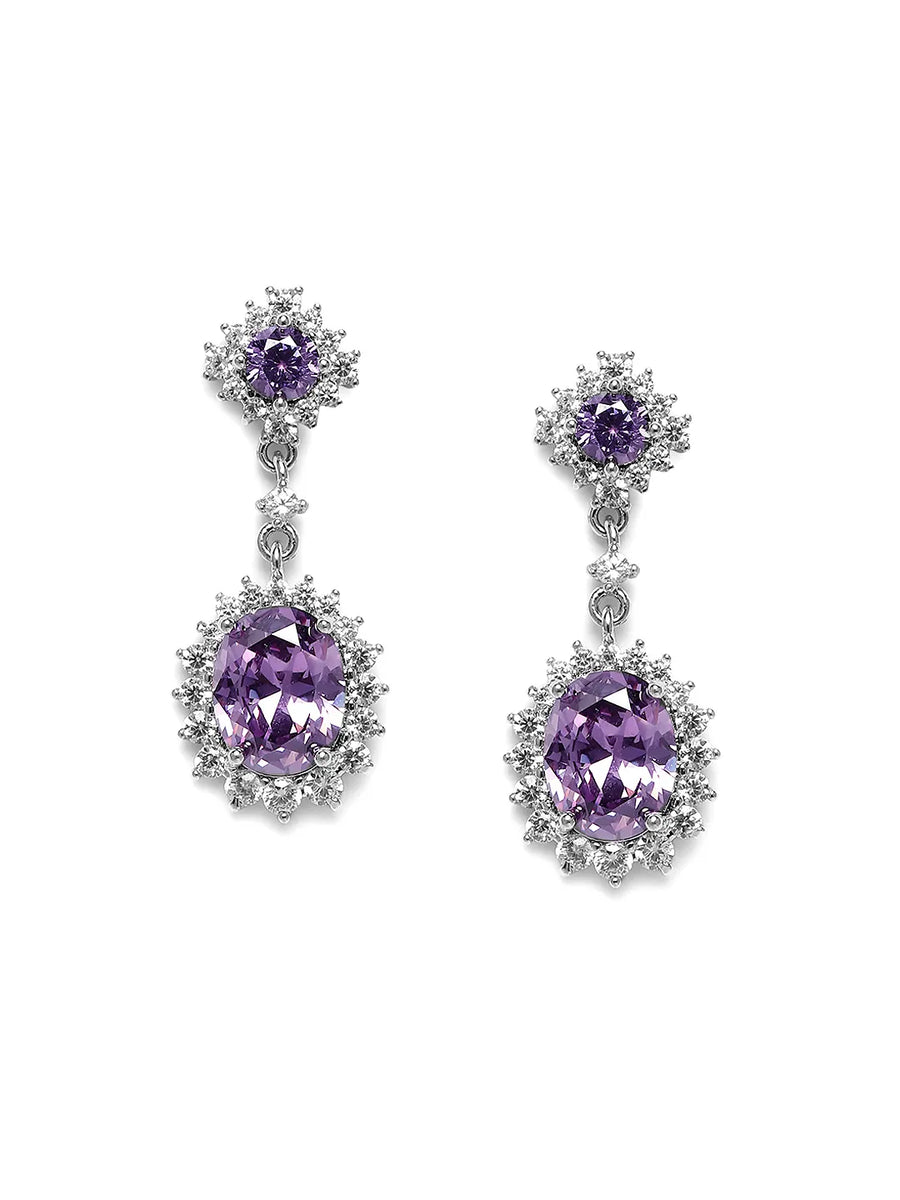 Gleaming Crystal Drop Earrings