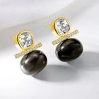 CZ & Pearl Embellished Earrings