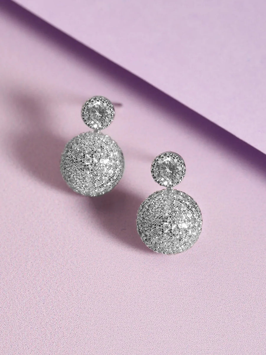 Elegant Disco Ball Shape Earrings