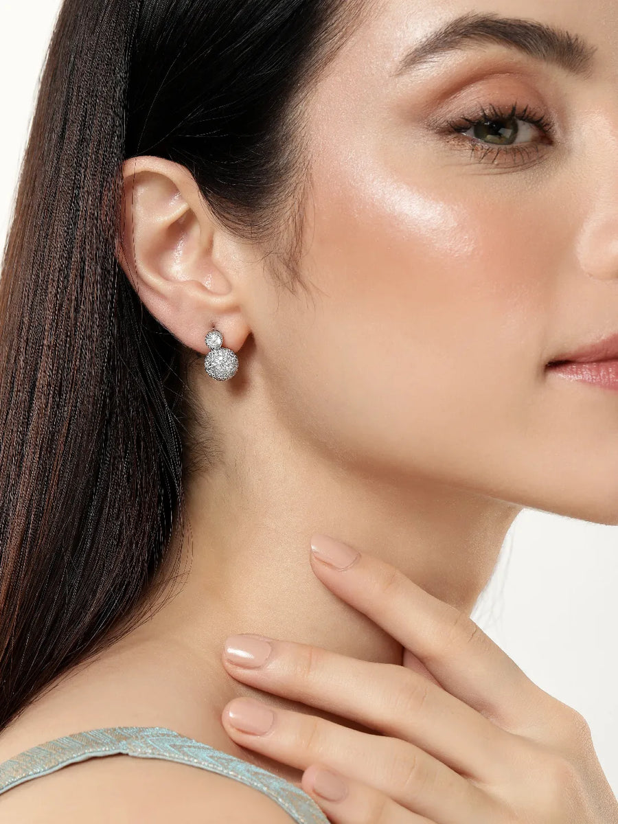 Elegant Disco Ball Shape Earrings