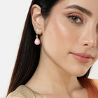 Sparkling Pearl and CZ Drop Earrings