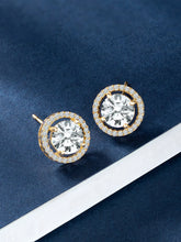 Crystal Round Stud Earrings – Sparkling & Elegant | Peora

