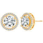 Crystal Round Stud Earrings – Sparkling & Elegant | Peora

