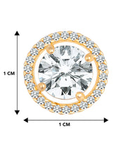 Crystal Round Stud Earrings – Sparkling & Elegant | Peora

