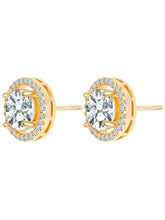 Crystal Round Stud Earrings – Sparkling & Elegant | Peora

