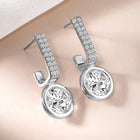 Sparkling CZ Studded Drop Earrings