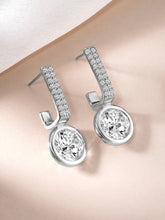 Sparkling CZ Studded Drop Earrings