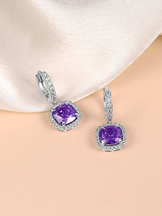 Stylish CZ Crystal Drop Earrings