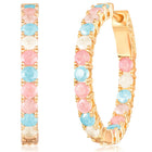 Studded Hoop Earrings – Stylish & Sparkling | Peora