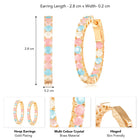 Studded Hoop Earrings – Stylish & Sparkling | Peora
