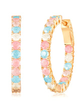 Studded Hoop Earrings – Stylish & Sparkling | Peora