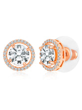 Harmony in CZ Rose Gold Studs