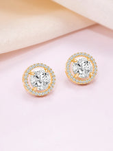 Elegant Style Harmony CZ Stud Earrings - Gold