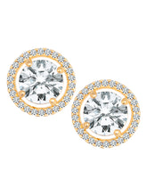 Harmony in CZ Rose Gold Studs