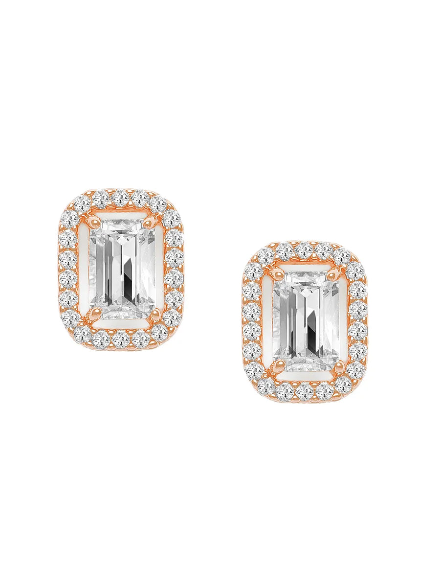 Minimal Sparkle CZ Stud Earrings