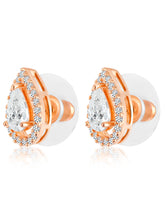 Rose Gold Gleam CZ Studs