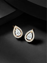 Rose Gold Gleam CZ Studs