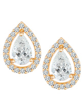 Rose Gold Gleam CZ Studs