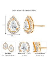 Rose Gold Gleam CZ Studs