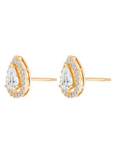 Rose Gold Gleam CZ Studs